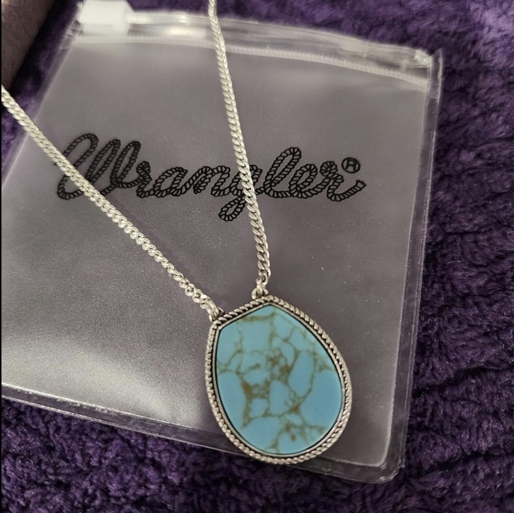 Wrangler Turquoise Pendant Necklace - Picture 2 of 5